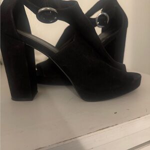 H&M Black Chunky Heel Sandals